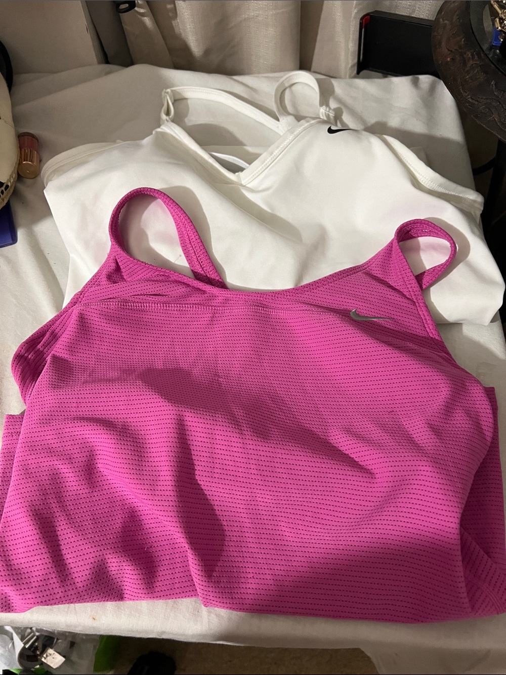 Nike Pink & White Women's Sports Bralettes - Dual Pack bundle